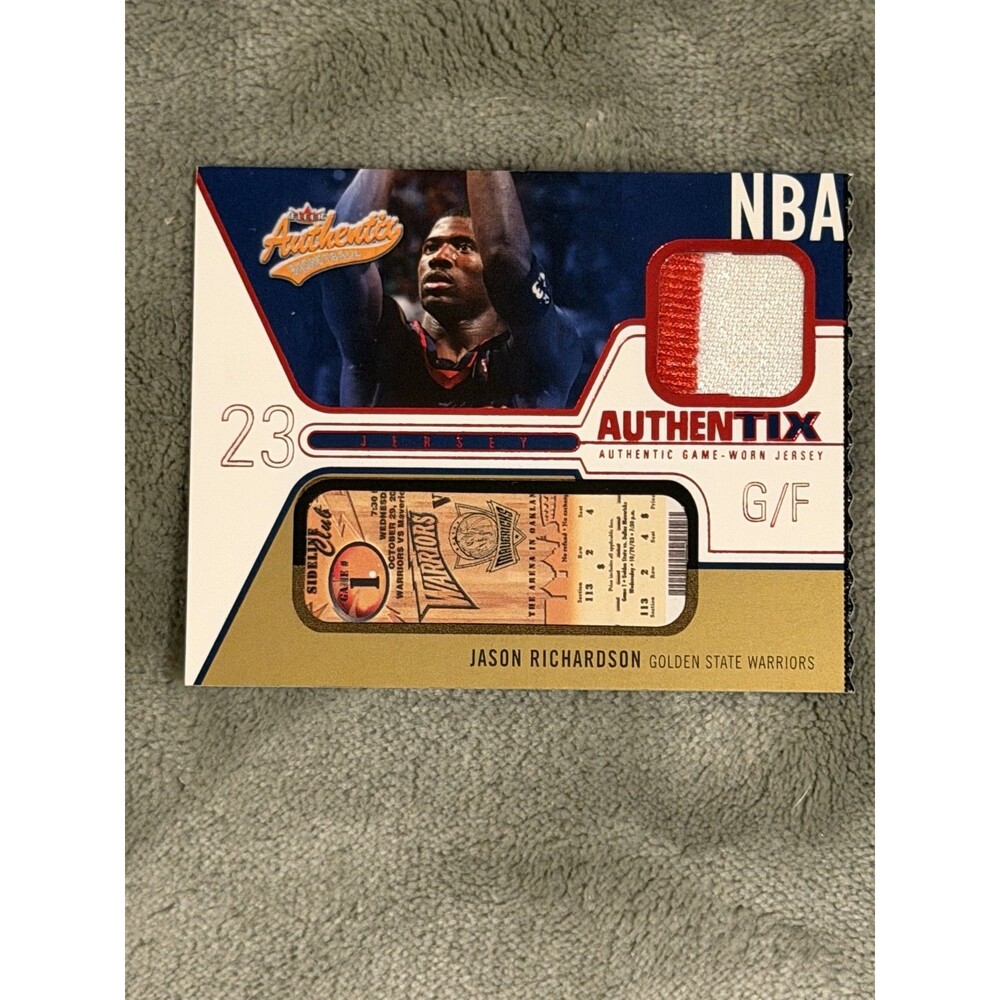 2003-04 Fleer Authentix - Jersey Authentix Jason Richardson #JA-JR Ripped (MEM)